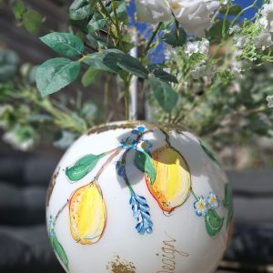 ML hand geschilderde vaas lemon