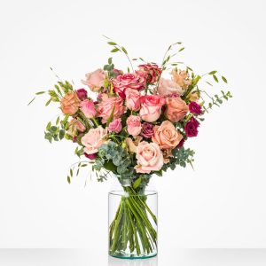roze rozen boeket
